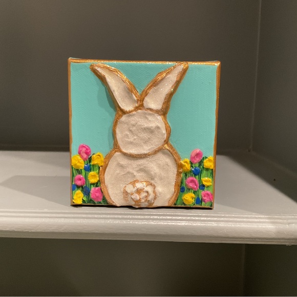DGordon Art Other - 🔴Easter or Baby Nursery Art🔴Sparkly Colorful Bunny Canvas Art🔴Original Art🔴